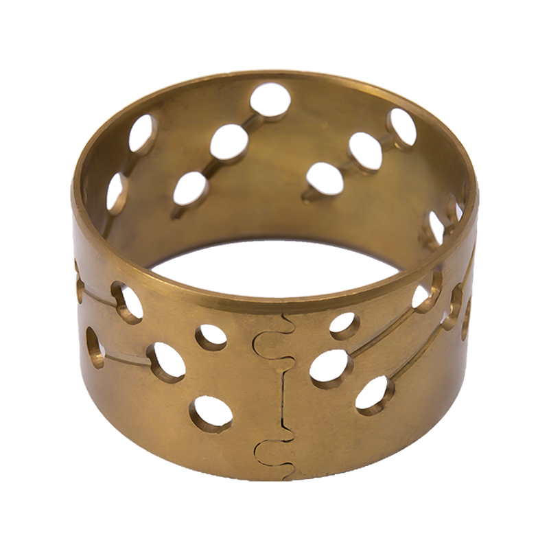 HZ092 Bushing tembaga monometalik alur minyak kuningan